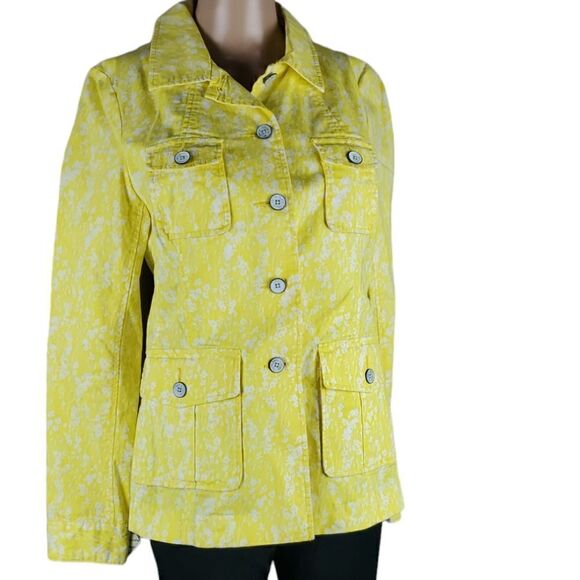 CAbi Yellow & White Field Jacket - Picture 2 of 7